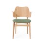 Gesture Chair with oiled Oak & Seat Upholstery - Sage green