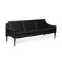 Warm Nordic Mr. Olsen Sofa 3 Seater with Walnut Oiled Oak - Black Challenger leather