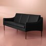 Warm Nordic Mr. Olsen Sofa 3 Seater with Walnut Oiled Oak - Black Challenger leather