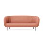 Warm Nordic Cape Sofa with Stitches 3 Seater - Blush
