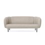 Warm Nordic Cape Sofa with Stitches 3 Seater - Pearl grey