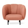 Warm Nordic Cape Lounge Chair with Stitches - Blush