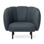 Warm Nordic Cape Lounge Chair with Stitches - petrol