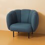 Warm Nordic Cape Lounge Chair with Stitches - Petrol