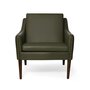 Warm Nordic Mr.Olsen Lounge chair with Walnut Oiled - Pickle green leather