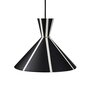 Warm Nordic Bloom Stripe Pendant - Black noir Warm white