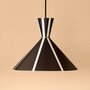 Warm Nordic Bloom Stripe Pendant - Black noir Warm white