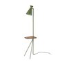 Warm Nordic Cone Floor Lamp with Table - Pine green