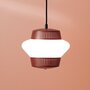 Warm Nordic Opal Arch Pendant - Red grape