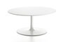 MDF Italia Flow Low Table - Couchtisch rund - Weiß matt - ⌀70cm x H30 cm