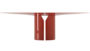 MDF Italia NVL Table - Esstisch rund - Rot matt lackiert - ⌀180cm