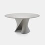 MDF Italia S Table - Esstisch rund - Cristalplant Weiss matt lackiert - Kunststein Weiss Calce