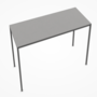 MDF Italia Tense Material High Table - Stehtisch 220 x 90 cm - Kunststein Hellgrau Serena