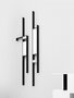 MDF Italia Mirror Lines - Wandspiegel - Nickel schwarz - Carrara Marmor weiss - Komposition 5 - 6