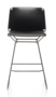 MDF Italia Neil Leather Stool - Barhocker mit Lederbezug - 65 cm - Schwarz