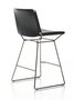 MDF Italia Neil Leather Stool - Barhocker mit Lederbezug - 65 cm - Schwarz