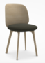 MDF Italia Universal Chair - Stuhl mit Sitzpolsterung - Bleicheiche-Moss-01-Grün-Braun - Teller Graphitgrau