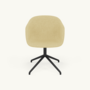 Muuto Fiber Armchair Swivel Base With Return - Light Yellow / Clara 423/Anthracite Black