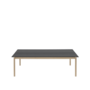 Muuto Linear System Table - Black Nanolaminate/Black ABS/Oak
