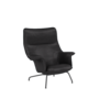 Muuto Doze Lounge Chair - Refine Leather Black/Anthracite Black