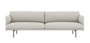 Muuto Outline Studio Sofa: Black Base - Hallingdal 113
