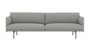 Muuto Outline Studio Sofa: Black Base - Hallingdal 143
