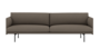 Muuto Outline Studio Sofa: Black Base - Hallingdal 227