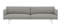Muuto Outline Studio Sofa: Polished Aluminum Base - Hallingdal 143