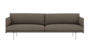 Muuto Outline Studio Sofa: Polished Aluminum Base - Hallingdal 227
