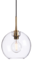 BELID GLORIA PENDANT Ø260 - brass/clear glass