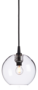 BELID GLORIA PENDAN Ø190 - BLACK/CLEAR GLASS