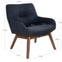 House N London Lounge Chair  - Dark grey / walnut legs