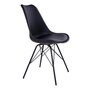House N Oslo Dining Chair Black legs - Black velvet