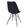 House N Oslo Dining Chair Black legs - Black velvet