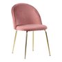 House N Geneve Dining Chair with Brass Legs - rose velvet 