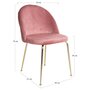 House N Geneve Dining Chair with Brass Legs - rose velvet 