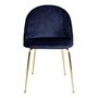 House N Geneve Dining Chair with Brass Legs - blue 