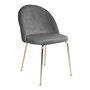 House N Geneve Dining Chair with Brass Legs - grey velvet