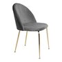 House N Geneve Dining Chair with Brass Legs - grey velvet