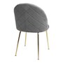 House N Geneve Dining Chair with Brass Legs - grey velvet
