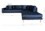 House N Lido Corner Sofa W. Open End - Right facing - Blue
