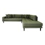 House N Lido Corner Sofa Open End Right Facing Olive Green Fabric HN1020