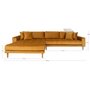 House N Lido Lounge Sofa Left Facing Mustard Yellow