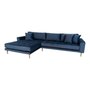 House N Lido Lounge Sofa Left Facing Dark Blue Velvet