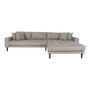 Lido Lounge Sofa Right Facing Stone Grey Fabric HN1030