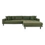 Lido Lounge Sofa Right Facing Olive Green Fabric HN1020