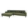 Lido Lounge Sofa Right Facing Olive Green Fabric HN1020