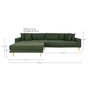 Lido Lounge Sofa Right Facing Olive Green Fabric HN1020