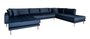 House N Lido U-Sofa Open End - Dark Blue - Left Facing