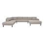 House N Lido U-Sofa Open End Left Facing Stone Fabric HN1030